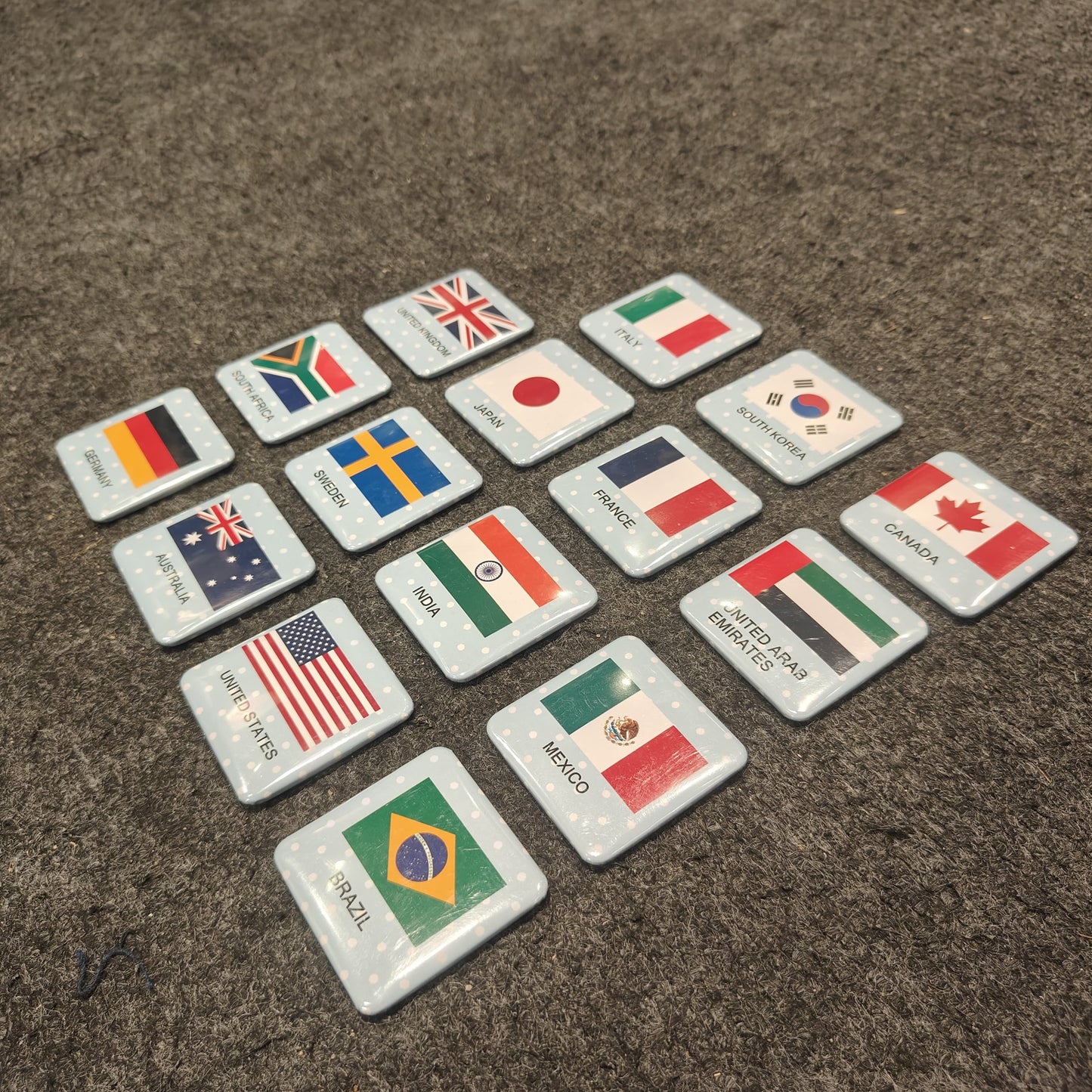 Set of 21- Country Flag Magnets