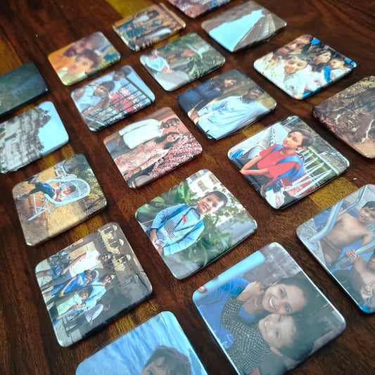 Set of 9 - Square Photo Magnets 2 x 2 inch