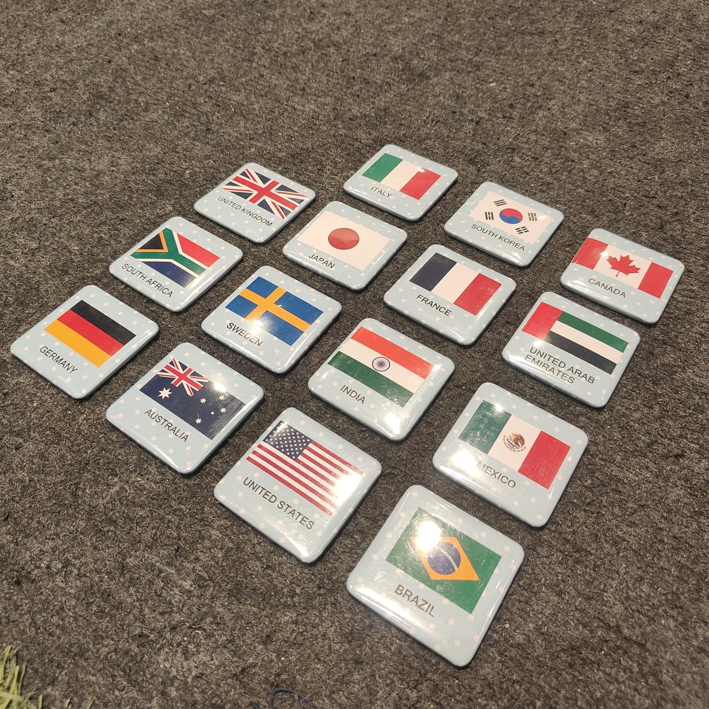 Set of 21- Country Flag Magnets